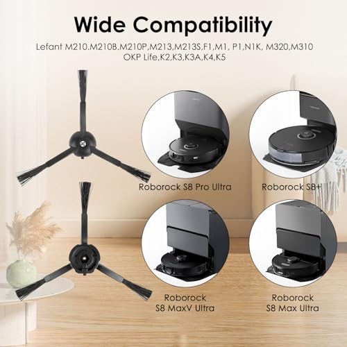 5-Pack Replacement Side Brushes for Roborock Q5 Max+, S8 MaxV Ultra