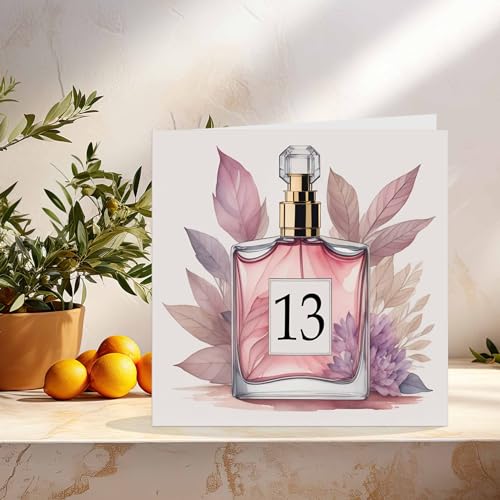 Premium Purple Fox 13th Birthday Card for Girls - Eco-Friendly