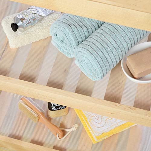 Con-Tact Premium Non-Adhesive Shelf & Drawer Liner, 20" x 4' Ribbed Clear