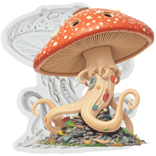 Lingzhi Mushroom Silicone Fondant Mold for Cake Decorating and Candy
