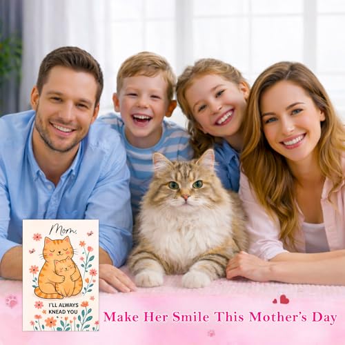 Funny Cat Mom Mother's Day Card - 5.5x8 with Envelope