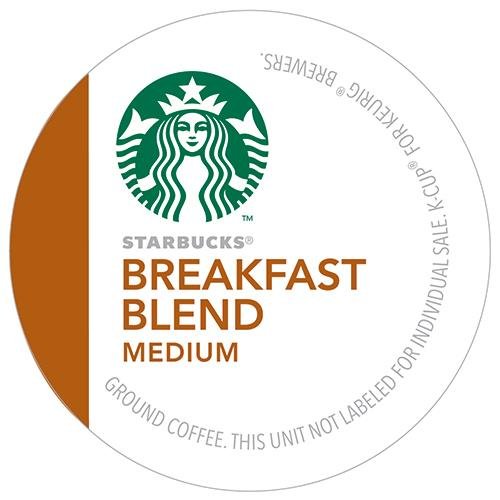Starbucks Breakfast Blend Coffee K-Cups - Smooth & Flavorful | 24 K-Cups, 2 Pack