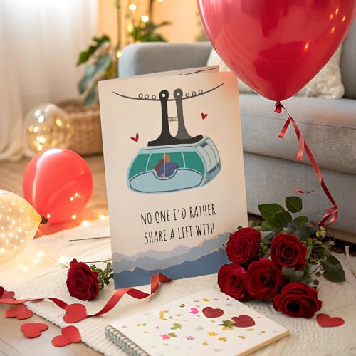 Funny Ski Valentine's Day Card - Romantic Anniversary Card
