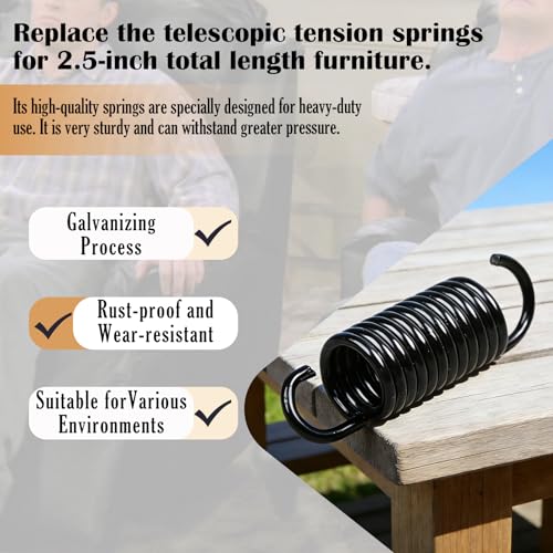 2-1/2 Inch Extension Spring for Furniture and Recliners - Heavy Duty Replacement Part