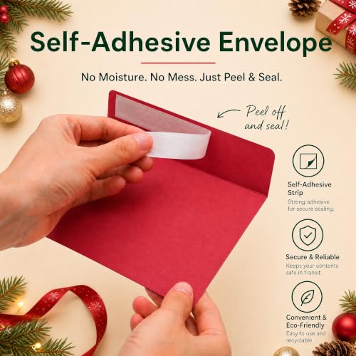 50 Pack Christmas Thank You Cards with Gold Foil & Envelopes - 4x6 Inches