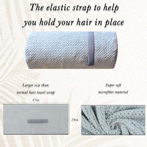 Simnice Extra Large Microfiber Hair Towel Wrap for Quick Drying