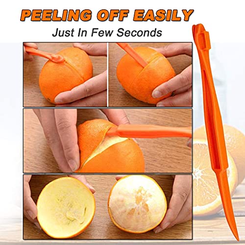 Cosmer Plastic Orange Peeler Tools - Citrus Fruit Slicer Set