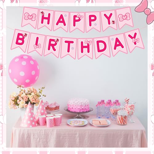 Cute Kitty Happy Birthday Banner - Pre-strung Party Decoration