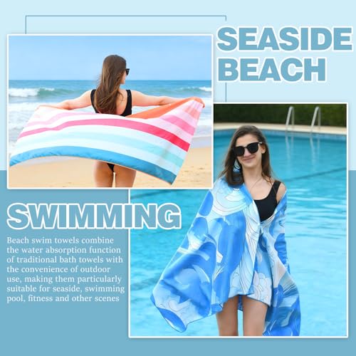 Pink Microfiber Beach Towel 71"x32" Quick Dry & Sand Free