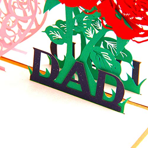 ENJOYPRO 3D Pop Up Father's Day Greeting Card with Envelope