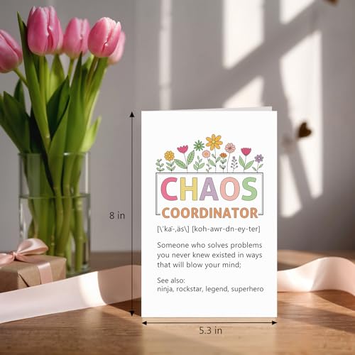 Funny Boss's Day Greeting Card - Chaos Coordinator Boss Gift