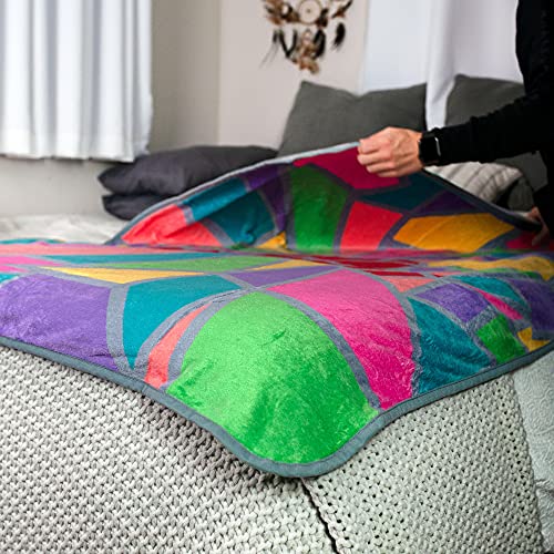 We Are In This Together Mosaic Heart Fleece Throw Blanket, 45 x 60 Inches