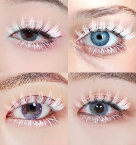 Thrymme White Lashes for Anime Cosplay & Manga Makeup
