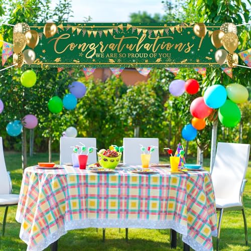 Green and Gold Graduation 2026 Banner | Congrats Grad Yard Sign