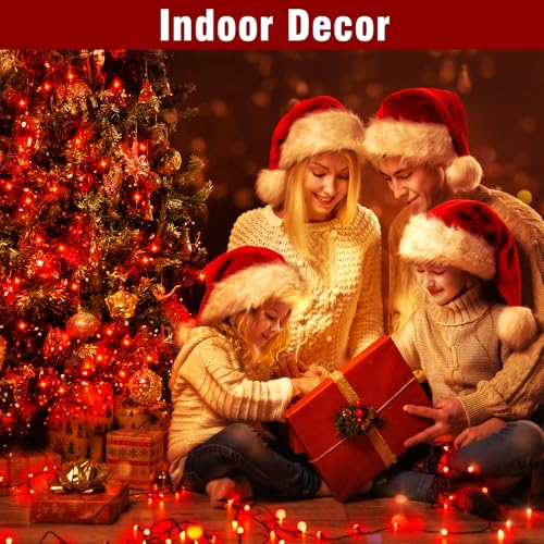400FT Red Christmas String Lights with Remote - Indoor Outdoor LED Decorations