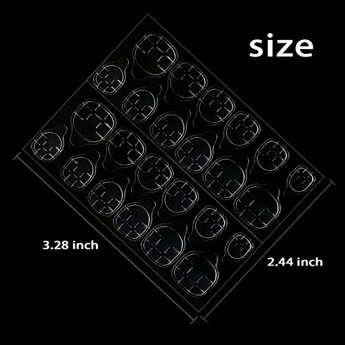 Allstarry 288pcs Adhesive Nail Jelly Tabs Waterproof Double-Sided Glue Stickers