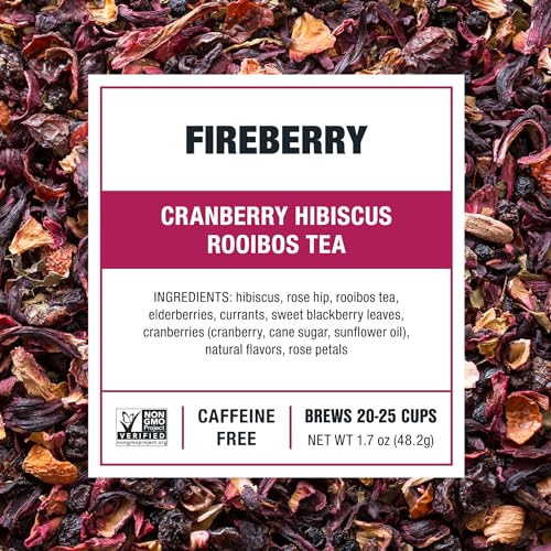 Cranberry Hibiscus Rooibos Tea - Fireberry Loose Leaf Pouch (25 Cups)