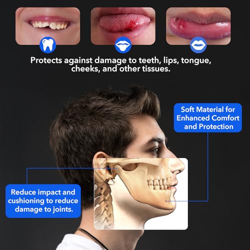 2Pcs Sport Mouth Guard Youth Adult, Mouthguard for Braces, Wrestling Mouthguards for Braces, No Boil Mouth Guard, Helmet Strap, Soft, Football Hockey Boxing,Taekwondo, Jujitsu Rugby