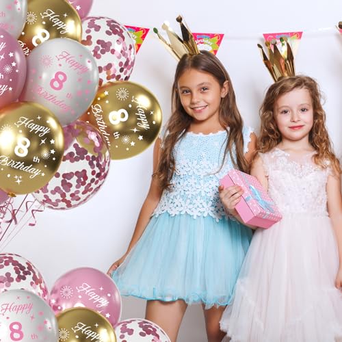 13th Birthday Balloons Kit - Pink & Gold Sweet 13 Party Decorations, 16pcs