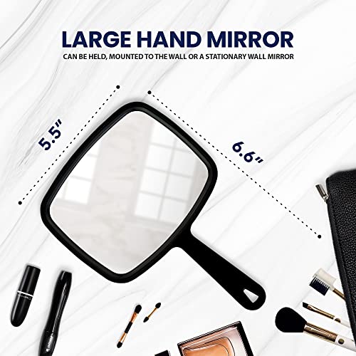 DecorRack Large Handheld Mirror with Hanging Hole, Wall Mount Makeup Mirror