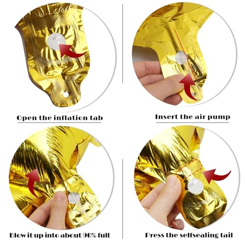 Gold 0 Balloon - 40 Inch Giant Number Balloon for Birthdays