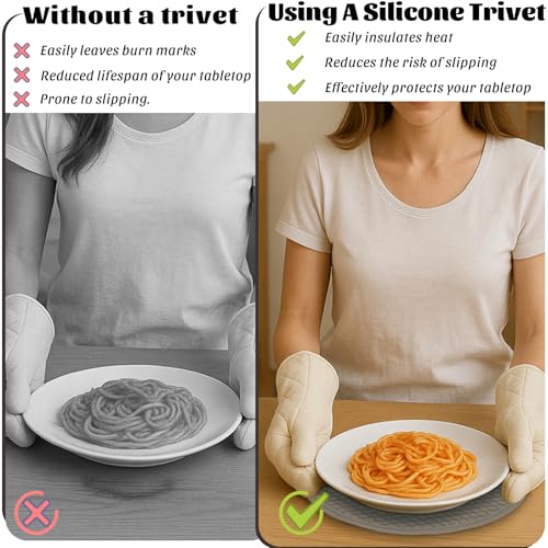 11.7" Silicone Microwave Mat – Heat-Resistant Trivet & Pot Holder