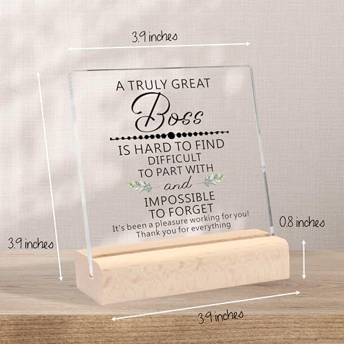 Acrylic Desk Decorative Sign for Boss - Unique Appreciation Gift