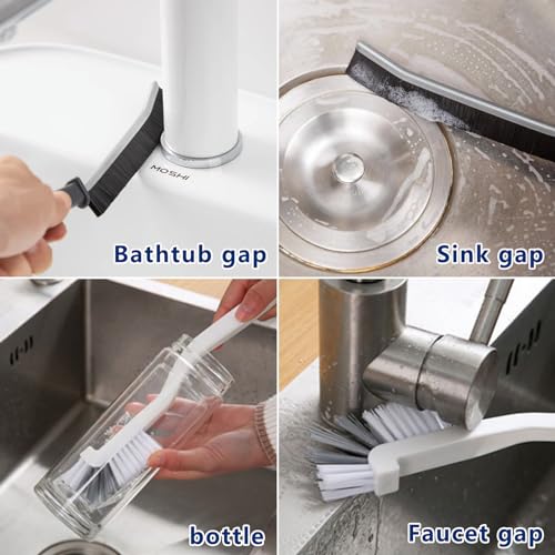 CRAFNEW 11-Piece Crevice Cleaning Brush Set for Kitchen and Bathroom