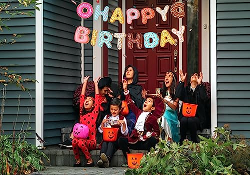 Donut Happy Birthday Banner for Kids Party Decorations