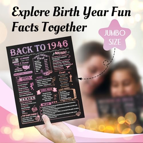 3D Pink Pop-Up 80th Birthday Card for Women - Aiunmiol