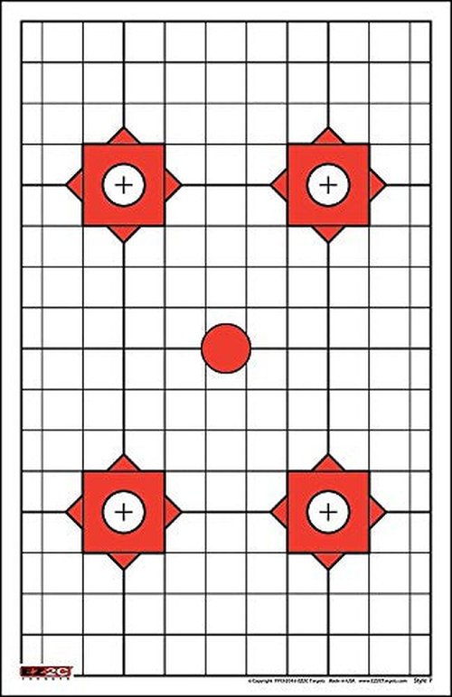 200 EZ2C Targets - Eight Most Popular Styles Combo Package Paper Shooting Targets for Range