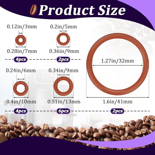 18-Piece O-Ring Kit for Saeco, Philips & Gaggia Coffee Machines