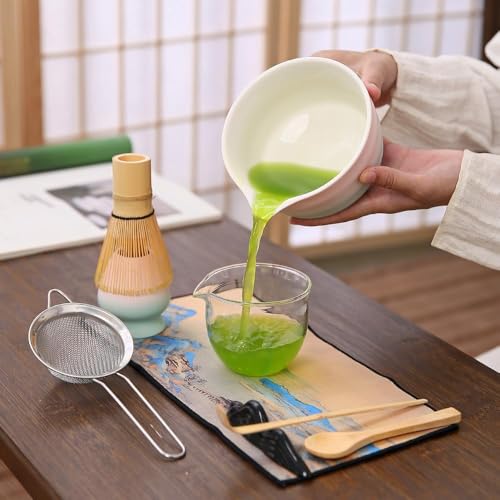 Mochachaju 8-Piece Matcha Whisk Set with Bowl & Accessories