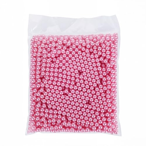 Pink Makeup Beads for Brushes - 1100pcs 8mm Faux Pearls for Organizing Cosmetics