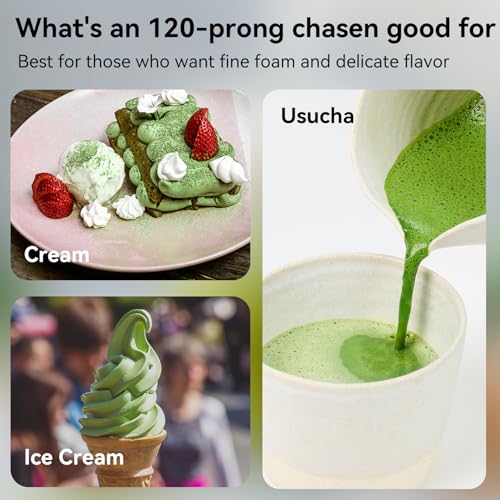 SHONMISEN Authentic Bamboo Matcha Whisk - 120 Prong Chasen for Tea