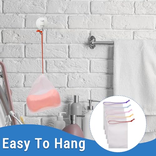 Mozeat Lens 20 PCS Exfoliating Mesh Soap Saver Pouch Bag with Drawstring
