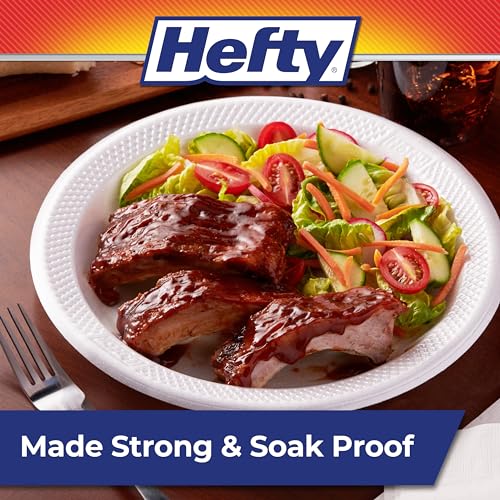 Hefty Deluxe Extra Strong Foam Plates, 10.25" - 15ct Heavy Duty