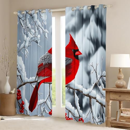 Feelyou Blackout Curtains Set - 2 Panels 52 x 96 Inch, Silver Gray Variation