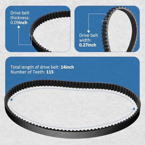 HASMX Replacement Vacuum Belt for Vacuflo TurboCat S3M312