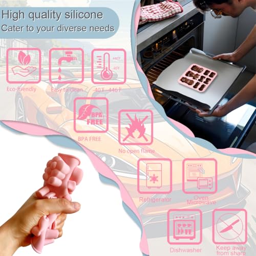 2 Pack Racing Car Silicone Molds for Chocolate & Cake Baking