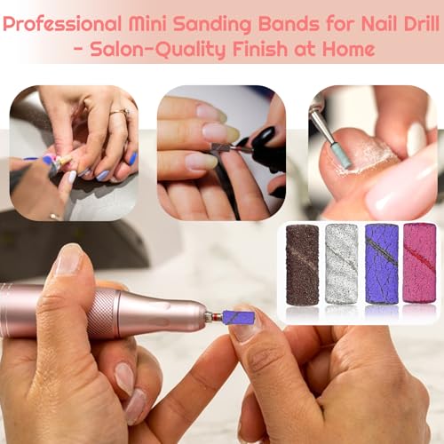 Poliman Mini Nail Drill Sanding Bands Kit with 3.1mm Mandrel