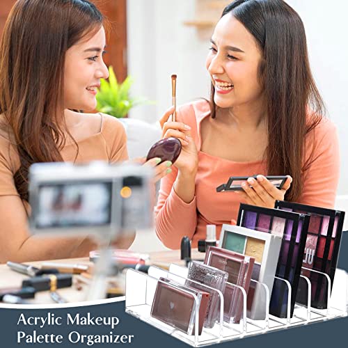 TUZAZO 2-Pack Acrylic Eyeshadow Palette Organizer - 7-Section Makeup Holder