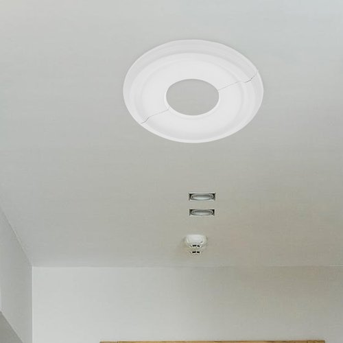 Amosfun Ceiling Decorative Cover 9.84 Inch Outer Diameter 3.8 Inch Inner Diameter White Ceiling Fan Cover Plate for Light Fixtures and Fans
