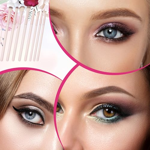 Eyeshadow Brush Set 8 Pcs - Soft Synthetic Blending & Eyeliner Brushes