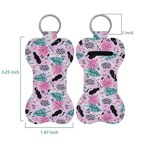 Neoprene Chapstick Lipstick Keychain Holder 5-Pack Lip Balm Pouch