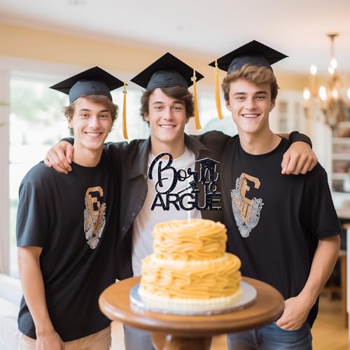 Born to Argue Cake Topper for Law School Graduates