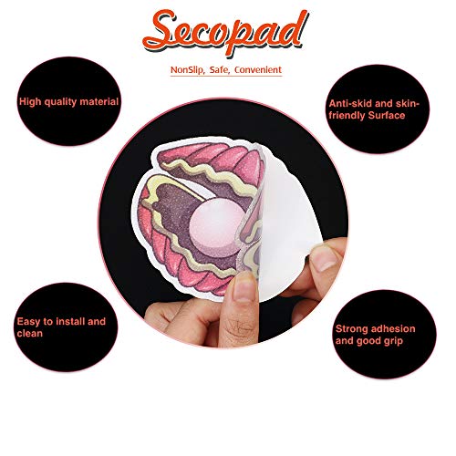 Secopad Non-Slip Bathtub Stickers, Sea Shell Shower Floor Decals - 16 Pack