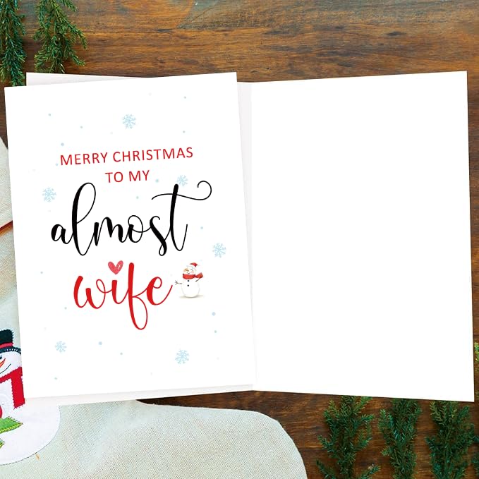 Fiancee Christmas Card - Unique Holiday Gift for Her