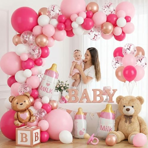150PCS Pink Rose Gold Balloon Kit for Party Decorations
