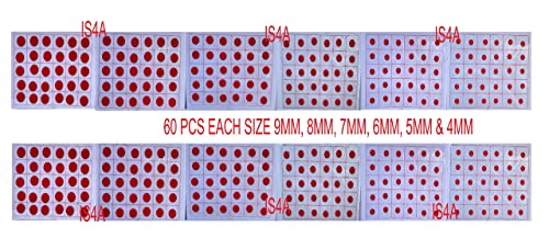 IS4A Red Bindi 360 Count Multi-Size Indian Forehead Body Jewelry Sticker